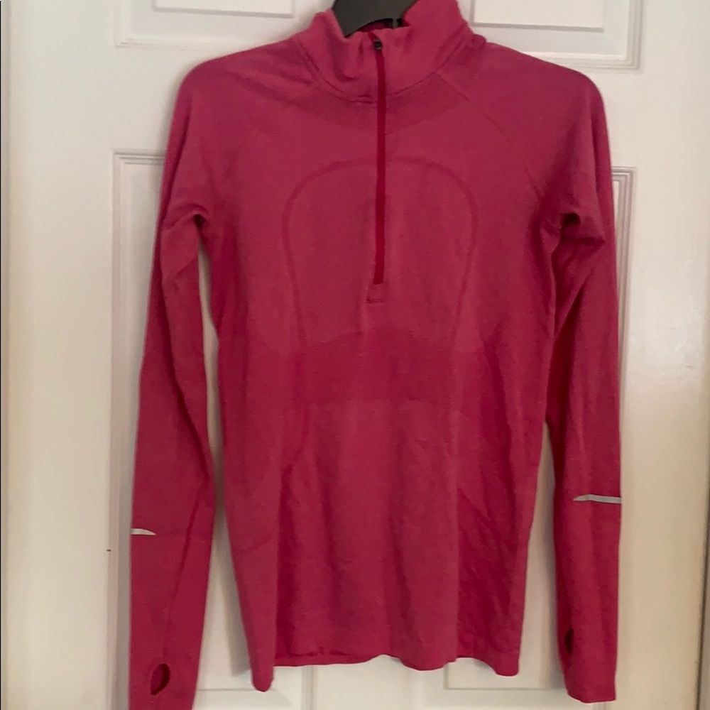 Lululemon pink quarter zip swiftly